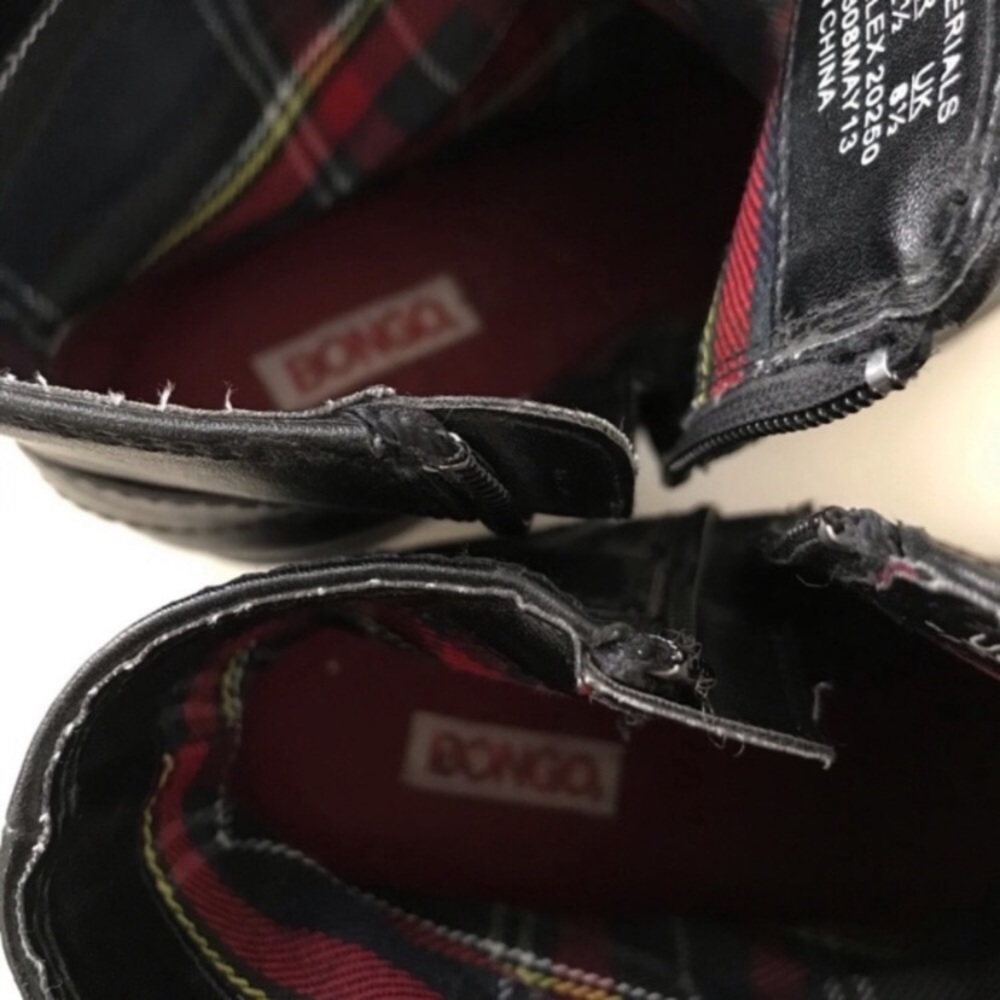 Bongo chunky ankle boots faux leather size 10 - Picture 6 of 7